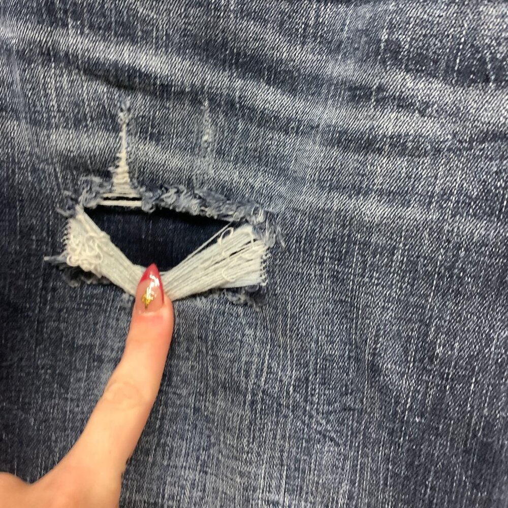 NEW Deperwest Mens 34x34 Seeker‎ Taper Jeans Blue Distressed Denim Stretch - Picture 7 of 16